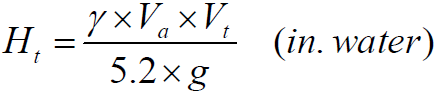 centrifugal fans pressure equation